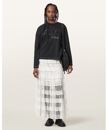 MAGGIE TIERED LACE MAXI SKIRT | MAGGIE ティアード レース マキシ スカート