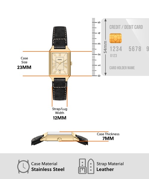 FOSSIL(フォッシル)の「フォッシル 腕時計 レディース アナログ レザー ES5505(アナログ腕時計・レディース・ブラック・FREE)」の6枚目の写真