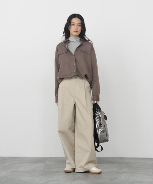 human woman(ヒューマンウーマン)の「◆【名品 / ウォッシャブル】シアータートルプルオーバー(Tシャツ/カットソー・レディース・ホワイト系その他4/ホワイト/ネイビー/グレー系その他・MEDIUM)」の20枚目の写真
