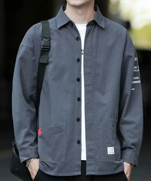 KELVIN（ケルヴァン）の「Utility Shirt Jacket ユーティリティシャツジャケット（シャツ/ブラウス・メンズ・グレー/ブラック・MEDIUM/LARGE）」の2枚目の写真