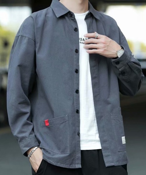 KELVIN（ケルヴァン）の「Utility Shirt Jacket ユーティリティシャツジャケット（シャツ/ブラウス・メンズ・グレー/ブラック・MEDIUM/LARGE）」の6枚目の写真