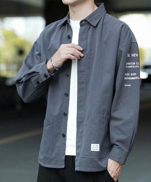 KELVIN（ケルヴァン）の「Utility Shirt Jacket ユーティリティシャツジャケット（シャツ/ブラウス・メンズ・グレー/ブラック・MEDIUM/LARGE）」の9枚目の写真