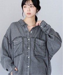 レーヨンデニム2wayシャツ
