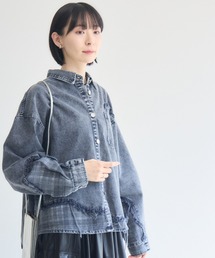 ダメージデニムシャツ