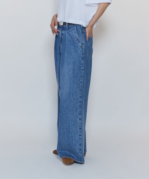 NEEDBY heritage(ニードバイヘリテージ)の「<NEEDBY heritage×1er Arrondissement>【別注】デニムパンツ"Charlotte"(デニムパンツ・レディース・インディゴブルー・34/38/36)」の2枚目の写真