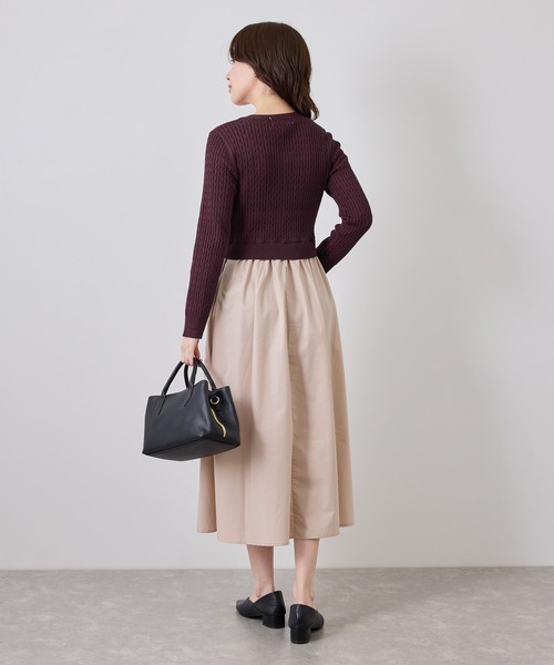 ROPE' PICNIC(ロペピクニック)の「ミニケーブルニットドッキングワンピース(ワンピース・レディース・ネイビー/ワイン/キナリ・S/M)」の19枚目の写真
