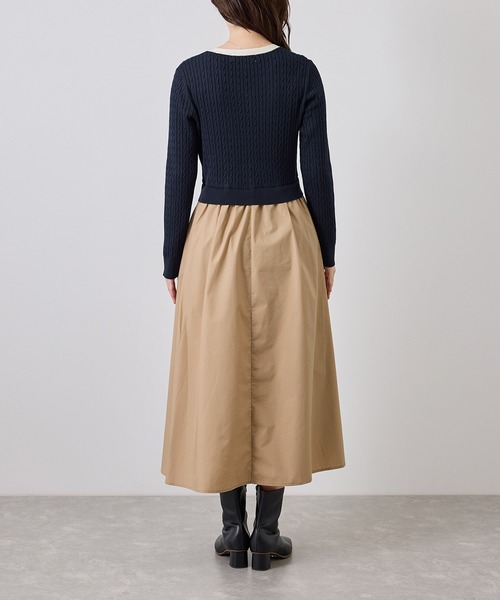 ROPE' PICNIC(ロペピクニック)の「ミニケーブルニットドッキングワンピース(ワンピース・レディース・ネイビー/ワイン/キナリ・S/M)」の22枚目の写真