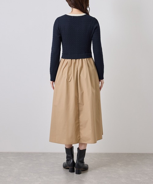 ROPE' PICNIC(ロペピクニック)の「ミニケーブルニットドッキングワンピース(ワンピース・レディース・ネイビー/ワイン/キナリ・S/M)」の13枚目の写真