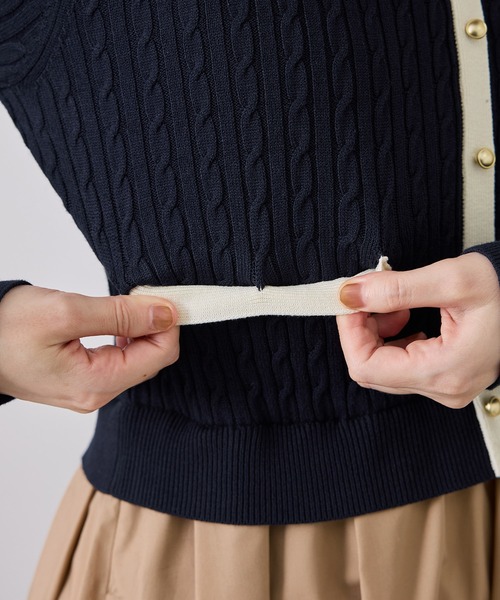 ROPE' PICNIC(ロペピクニック)の「ミニケーブルニットドッキングワンピース(ワンピース・レディース・ネイビー/ワイン/キナリ・S/M)」の15枚目の写真