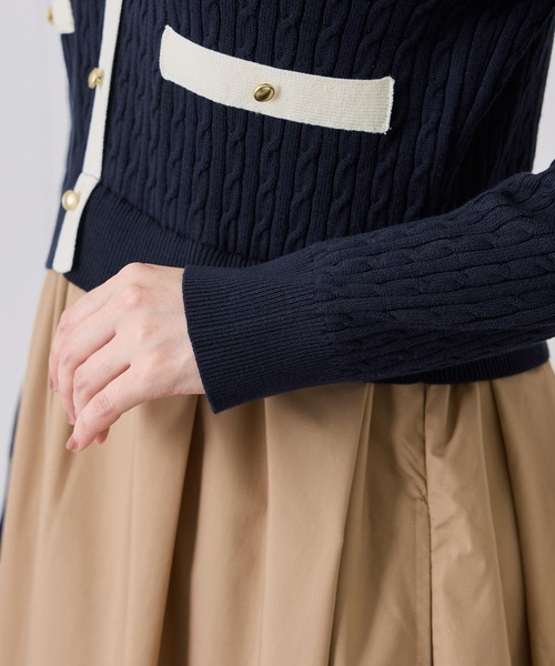 ROPE' PICNIC(ロペピクニック)の「ミニケーブルニットドッキングワンピース(ワンピース・レディース・ネイビー/ワイン/キナリ・S/M)」の16枚目の写真