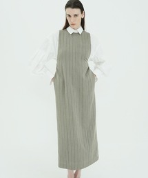 セール】FORM SLEEVE PANEL LINE SHIRT ONEPIECE（ワンピース）｜CLANE
