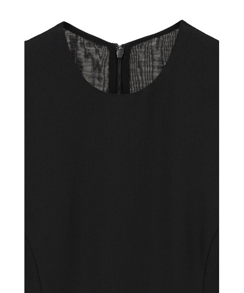 CLANE(クラネ)の「HERRINGBONE BACK SHEER ONEPIECE(ワンピース・レディース・ブラック・1/0)」の8枚目の写真