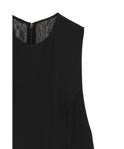 CLANE(クラネ)の「HERRINGBONE BACK SHEER ONEPIECE(ワンピース・レディース・ブラック・1/0)」の7枚目の写真