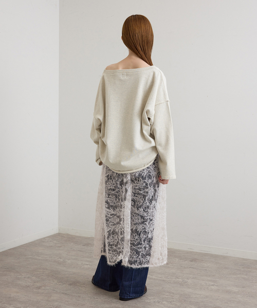 U by SPICK&SPAN(ユーバイスピックアンドスパン)の「起毛レーススカート+サテンスカート2SET(スカート・レディース・ブラック/White・38/36)」の14枚目の写真