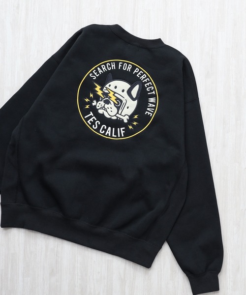 The Endless Summer(エンドレスサマー)の「TES BIKER BUHI EMB BIG SWEAT / クルーネックスウェット(スウェット・メンズ・ネイビー/グレー/ブラック・SMALL/MEDIUM/LARGE/X-LARGE)」の1枚目の写真