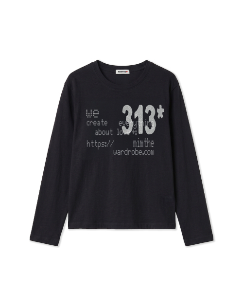 MIM the wardrobe(ミームザワードローブ)の「313プリンティングロングスリーブ_ブラック(Tシャツ/カットソー・レディース・その他・LARGE/SMALL)」の5枚目の写真