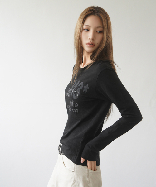 MIM the wardrobe(ミームザワードローブ)の「313プリンティングロングスリーブ_ブラック(Tシャツ/カットソー・レディース・その他・LARGE/SMALL)」の3枚目の写真