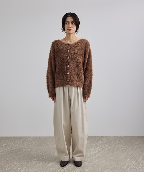SALON adam et rope'(サロン アダム エ ロペ)の「【WEB限定】シャギーヤーン2WAYカーディガン(カーディガン/ボレロ・レディース・ブラウン/ピンク/チャコールグレー・FREE)」の19枚目の写真