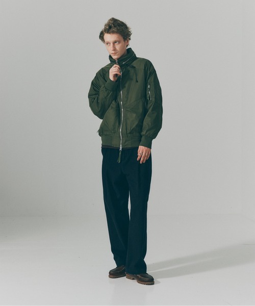MAISON CLUB（メゾンクラブ）の「【MAISON CLUB】Tech Short Blouson / テックショートブルゾン SNF（ブルゾン・メンズ・ブラック/グリーン・M/L）」の6枚目の写真