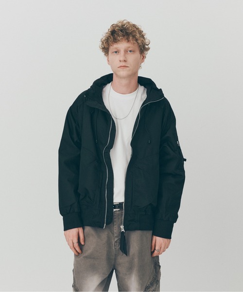MAISON CLUB（メゾンクラブ）の「【MAISON CLUB】Tech Short Blouson / テックショートブルゾン SNF（ブルゾン・メンズ・ブラック/グリーン・M/L）」の9枚目の写真