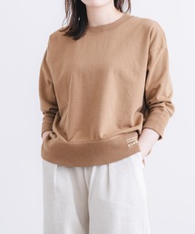 quadro | ステッチ裏毛7分袖クルーネックプルオーバー(Tシャツ/カットソー)