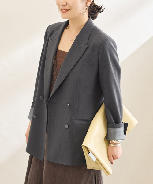JOURNAL STANDARD(ジャーナルスタンダード)の「Double-breasted Blazer(テーラードジャケット・レディース・ネイビー/チャコールグレー・36/38)」の10枚目の写真
