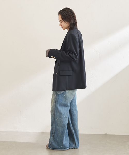 JOURNAL STANDARD(ジャーナルスタンダード)の「Double-breasted Blazer(テーラードジャケット・レディース・ネイビー/チャコールグレー・36/38)」の12枚目の写真