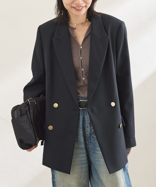 JOURNAL STANDARD(ジャーナルスタンダード)の「Double-breasted Blazer(テーラードジャケット・レディース・ネイビー/チャコールグレー・36/38)」の13枚目の写真