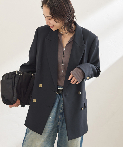 JOURNAL STANDARD(ジャーナルスタンダード)の「Double-breasted Blazer(テーラードジャケット・レディース・ネイビー/チャコールグレー・36/38)」の14枚目の写真