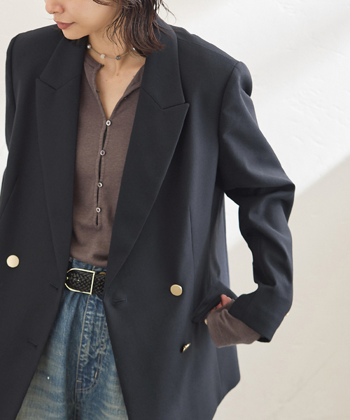 JOURNAL STANDARD(ジャーナルスタンダード)の「Double-breasted Blazer(テーラードジャケット・レディース・ネイビー/チャコールグレー・36/38)」の15枚目の写真