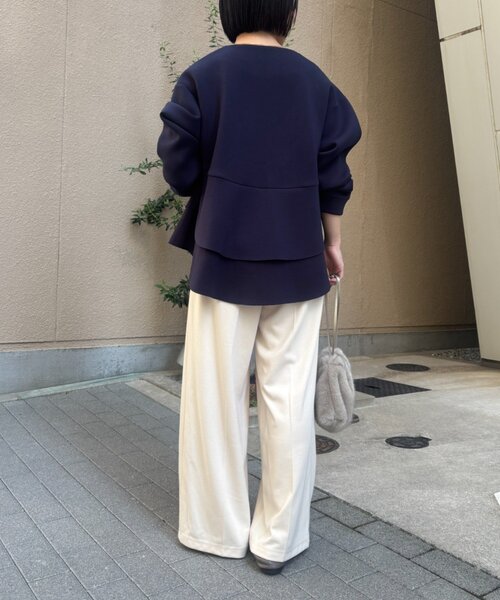 Jena espace merveilleux(ジェナ エスパスメルヴェイユ)の「裾フリルパーカー(Tシャツ/カットソー・レディース・ライトグレー/ネイビー/アイボリー・FREE)」の5枚目の写真