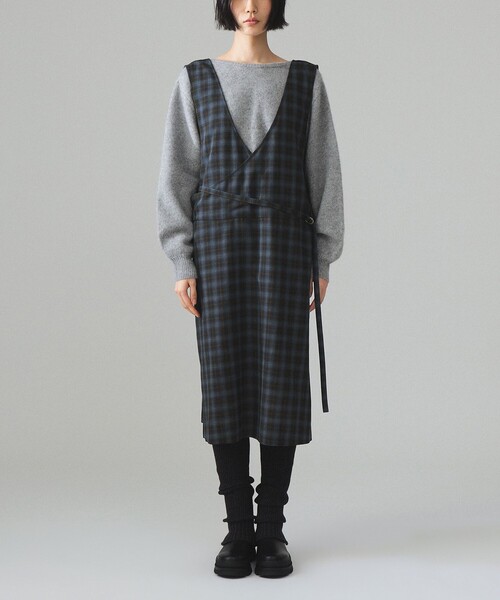 BEAMS BOY(ビームスボーイ)の「maturely / TW アレンジ チェック ワンピース(ワンピース・レディース・ブラウン/グリーン・ONE SIZE)」の10枚目の写真