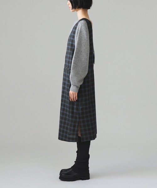 BEAMS BOY(ビームスボーイ)の「maturely / TW アレンジ チェック ワンピース(ワンピース・レディース・ブラウン/グリーン・ONE SIZE)」の11枚目の写真