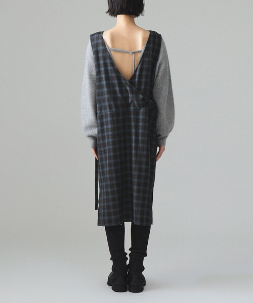 BEAMS BOY(ビームスボーイ)の「maturely / TW アレンジ チェック ワンピース(ワンピース・レディース・ブラウン/グリーン・ONE SIZE)」の12枚目の写真