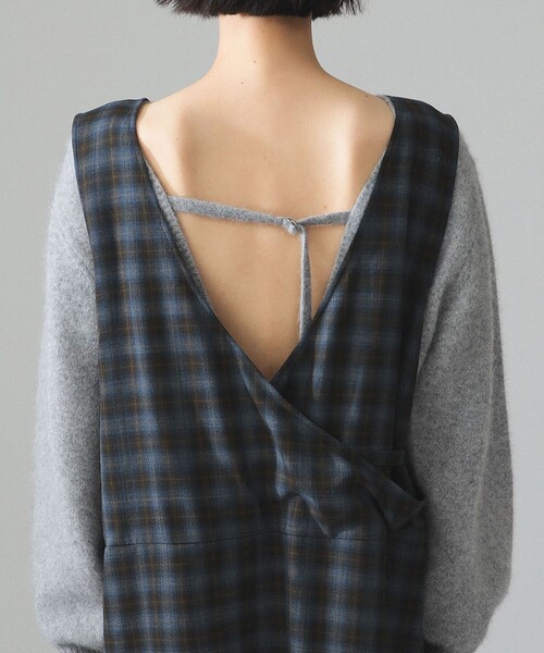 BEAMS BOY(ビームスボーイ)の「maturely / TW アレンジ チェック ワンピース(ワンピース・レディース・ブラウン/グリーン・ONE SIZE)」の13枚目の写真