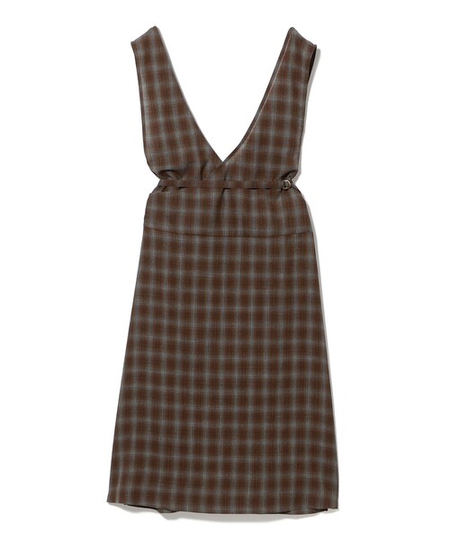 BEAMS BOY(ビームスボーイ)の「maturely / TW アレンジ チェック ワンピース(ワンピース・レディース・ブラウン/グリーン・ONE SIZE)」の18枚目の写真