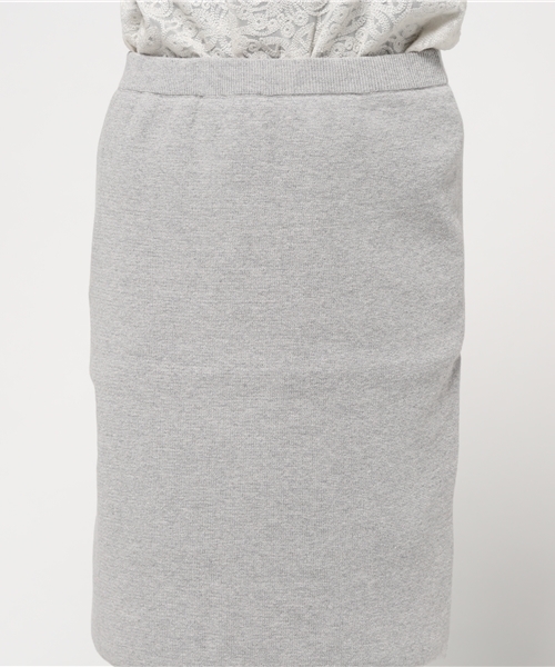 LIMITLESS LUXURY(リミットレスラグジュアリー)の「12G コットンカシミア タイトスカート◆(スカート・レディース・グレー/ラベンダー/ホワイト・FREE)」の7枚目の写真