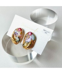 【S.coeuf】【S.coeuf】再販なし!金属アレルギー対応ピアス さざれ石×三日月 2026モデル(MA)