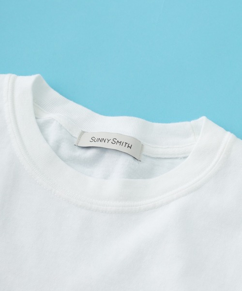 Sunny Smith（サニースミス）の「SunnySmith フロントロゴ刺繍ピグメントロンT（Tシャツ/カットソー・メンズ・グリーン/スミクロ/ホワイト・M/L）」の10枚目の写真