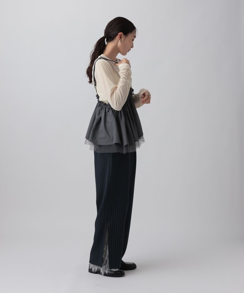 LEPSIM（レプシィム）の「ベロア長袖インナー　1064805（Tシャツ/カットソー・レディース・チャコールグレー/ブラウン/アイボリー/ピンク・FREE）」の9枚目の写真