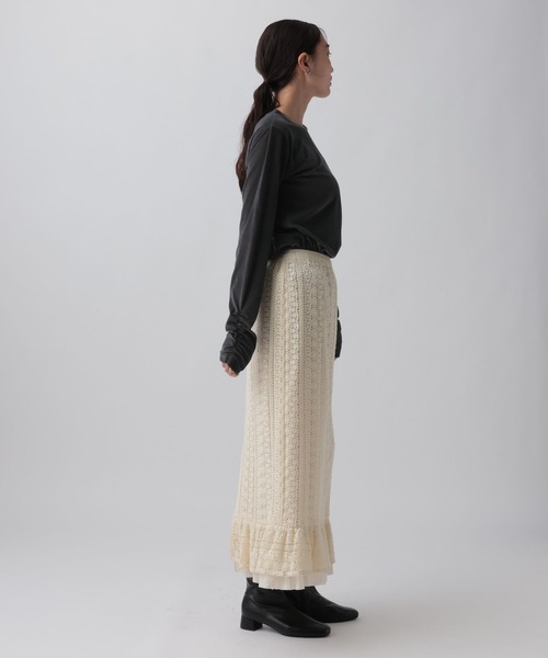 LEPSIM（レプシィム）の「ベロア長袖インナー　1064805（Tシャツ/カットソー・レディース・チャコールグレー/ブラウン/アイボリー/ピンク・FREE）」の14枚目の写真