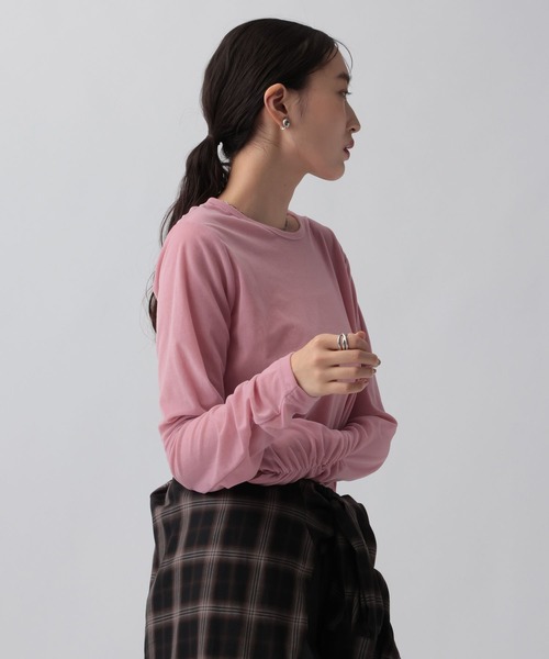 LEPSIM（レプシィム）の「ベロア長袖インナー　1064805（Tシャツ/カットソー・レディース・チャコールグレー/ブラウン/アイボリー/ピンク・FREE）」の17枚目の写真