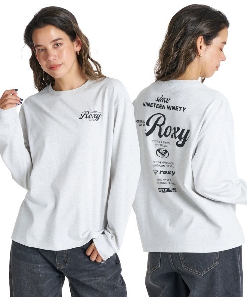 ROXY(ロキシー)の「ロキシー ROXY HISTORICAL LOGO L/S TEE(Tシャツ/カットソー・レディース・グレー/ブラック・L/M)」の2枚目の写真