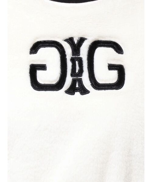 GYDA(ジェイダ)の「Symmetry GYDAフェイクファーショートトップス(Tシャツ/カットソー・レディース・ベージュ/オフホワイト/ブラック/その他1・FREE)」の6枚目の写真