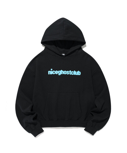 NICE GHOST CLUB(ナイスゴーストクラブ)の「NGC ロゴフーディー ブラック(NG2GFUM403A)(パーカー・レディース・ブラック・SMALL/MEDIUM)」の1枚目の写真