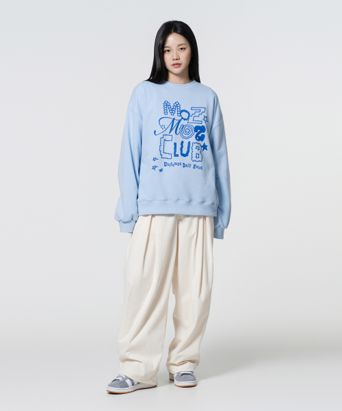 MOZMOZ(モズモズ)の「デイリー NOISE スウェット スカイブルー(スウェット・レディース・スカイブルー・LARGE/X-LARGE/3)」の2枚目の写真
