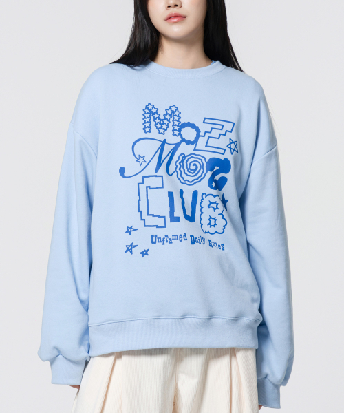 MOZMOZ(モズモズ)の「デイリー NOISE スウェット スカイブルー(スウェット・レディース・スカイブルー・LARGE/X-LARGE/3)」の3枚目の写真