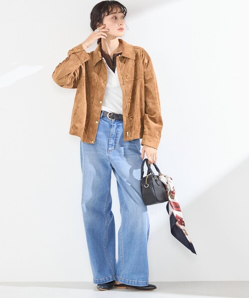 SHIPS Colors(シップス カラーズ)の「〈手洗い可能〉ポリエステル スエード ジャケット(その他アウター・レディース・ブラウン/キャメル・ONE SIZE)」の22枚目の写真