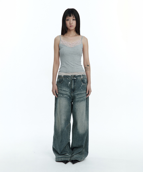 ROUGHNECK(ラフネック)の「ソフトレースノースリーブ グレー(Tシャツ/カットソー・レディース・その他・MEDIUM/SMALL)」の2枚目の写真