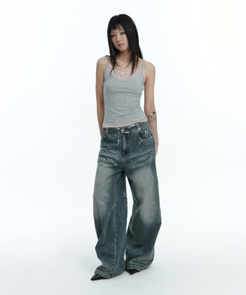 ROUGHNECK(ラフネック)の「ソフトレースノースリーブ グレー(Tシャツ/カットソー・レディース・その他・MEDIUM/SMALL)」の5枚目の写真